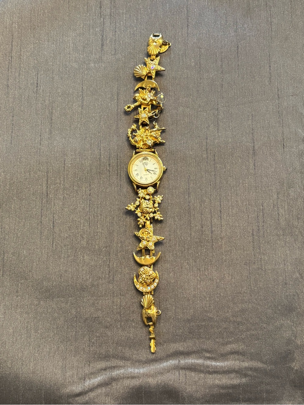 Vintage Kirk's Folly Star Charm Watch Gold-Tone